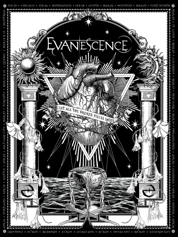 Evanescence Let All The Broken Pieces Shine Litho